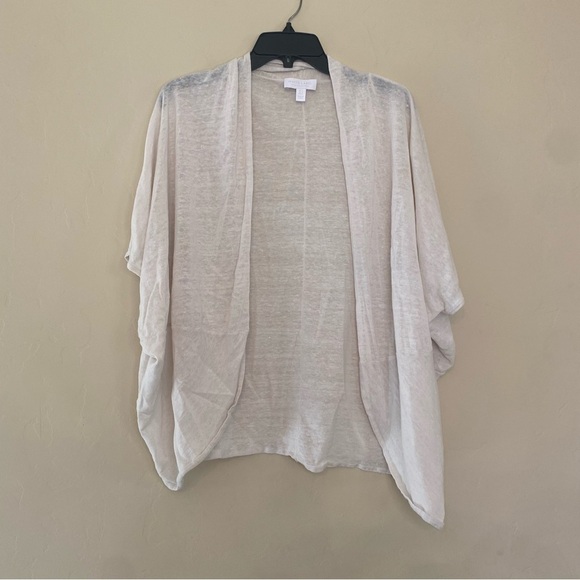 White label the white company short sleeved cardigan, 70% linen size‎ small - Picture 1 of 6
